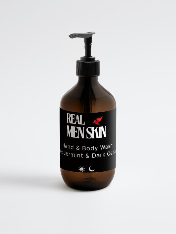 Hand & Body Wash, Peppermint & Dark Cedar