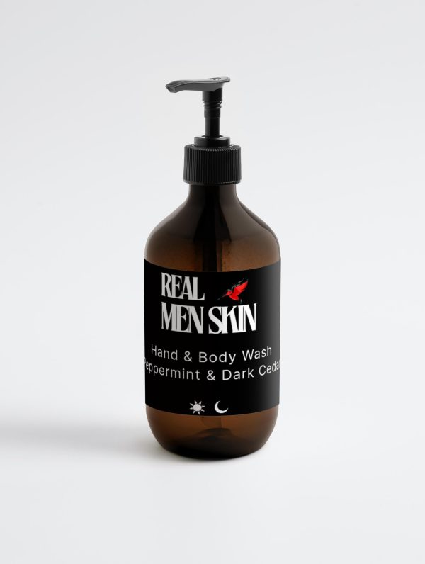 Hand & Body Wash Peppermint & Dark Cedar