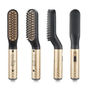 Beard and hair straightener brush